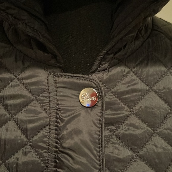 GUESS Black Quilted Jacket. - Picture 8 of 12